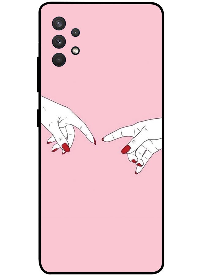 EYE CATCH Protective Case Cover For Samsung Galaxy A32 4G Smart Series Printed Protective Case Cover for Samsung A32 4G Two Hands - Image 1