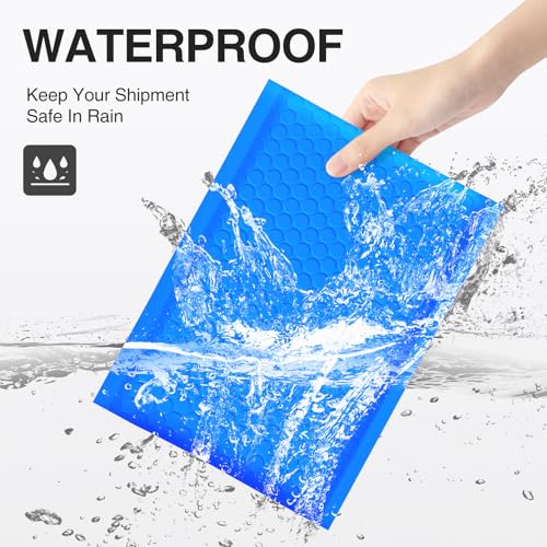 UCGOU Bubble Mailers 6x10 Inch Blue Usable Size 6x9 Bubble Mailer 50 Pack Poly Padded Envelopes Small Business Opaque Self Seal Adhesive Waterproof Boutique Shipping Bag for Jewelry Makeup Supplies #0 - Image 3