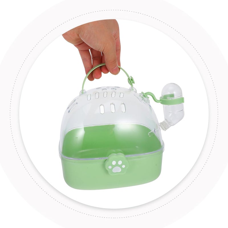 Portable Pet Carrier Cage with Water Bottle, Avocado Green Small Animal Travel Cage for Hamsters, Birds, Mice, and Rabbits, Lightweight Outdoor Rabbit Bunny Transport Crate - Image 3