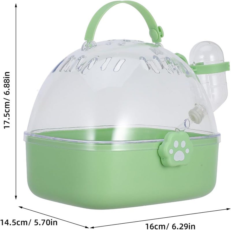 Portable Pet Carrier Cage with Water Bottle, Avocado Green Small Animal Travel Cage for Hamsters, Birds, Mice, and Rabbits, Lightweight Outdoor Rabbit Bunny Transport Crate - Image 2