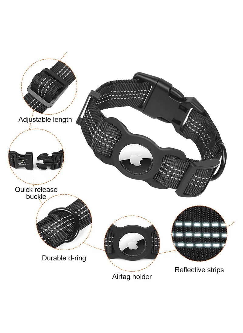 Y&D - AirTag Dog Collar Integrated for Holder iPhone Outdoor Activitiesanti Lost Reflective Apple Sturdy and Durable That Fits Most Dogs - Image 1