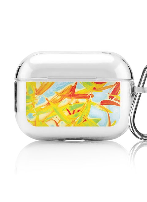 Classic Clear printed Case for Apple AirPods Pro 2nd Generation Thin Transparent Cover [Designed for Apple AirPods Pro 2nd Generation] - Pastel Petals