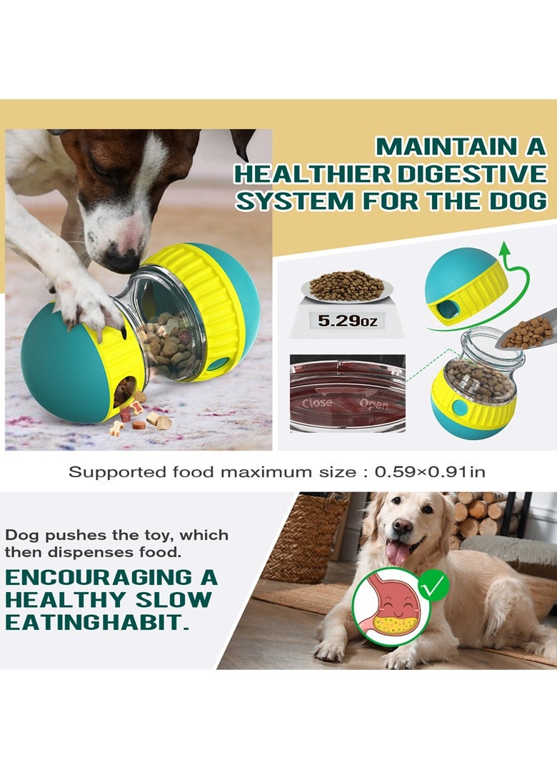 ارواق لعبة تفاعلية للكلاب، لعبة كرة طعام قابلة للحمل وآمنة للكلاب، لعبة ألغاز غنية بتوزيع الحلوى للكلاب، لعبة تغذية بطيئة للكلاب الكبيرة والمتوسطة والصغيرة، (قطعة واحدة، لون أزرق) - Image 3