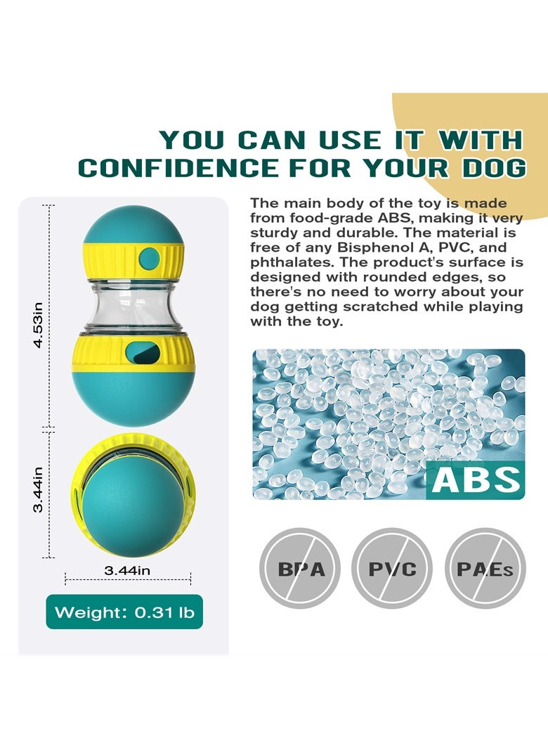 ارواق لعبة تفاعلية للكلاب، لعبة كرة طعام قابلة للحمل وآمنة للكلاب، لعبة ألغاز غنية بتوزيع الحلوى للكلاب، لعبة تغذية بطيئة للكلاب الكبيرة والمتوسطة والصغيرة، (قطعة واحدة، لون أزرق) - Image 4