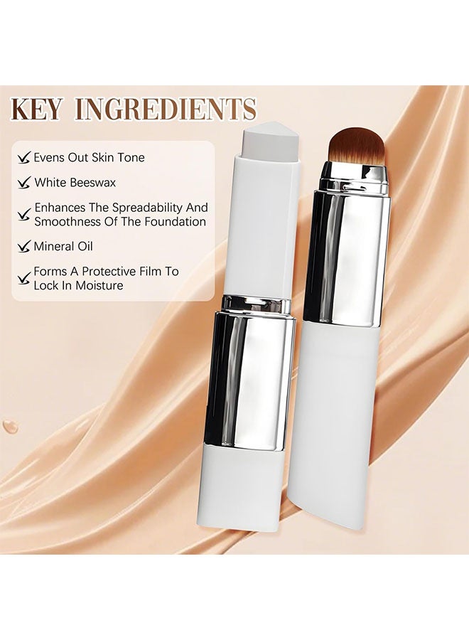 EELHOE Color Changing Foudation Stick，Cream Stick V White - Medium to Full Coverage, Dewy & Hydrating Makeup, Dual-Ended with Brush for Flawless Look # Natural - Image 4