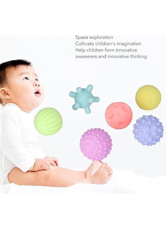 RYNX - 6 Ball for Babies 6 to 12 Months Multicolor Children Toys Stress  Textured Multi Balls  Sets Montessori Toys Squeeze Ball for Infant - Image 1