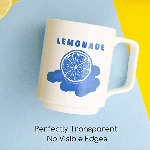 A-SUB Waterslide Decal Paper for Inkjet Printers 20 Sheets Clear Water Slide Transfer Paper 8.5x11 in for DIY Tumbler, Mug, Glass Decals - Image 4