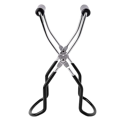 Eeoyu Canning Jar Lifter Tongs Stainless Steel Jar Lifter with Grip Handle for Home Kitchen (Black) - Image 1