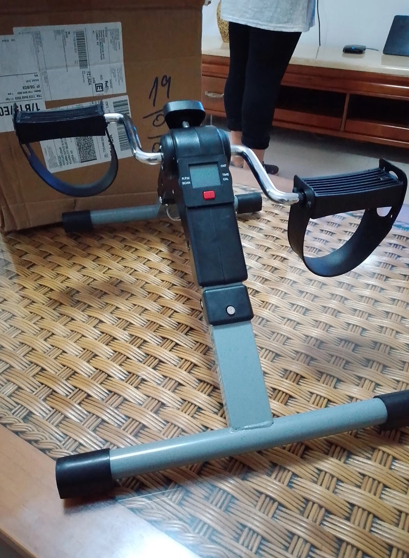 Generic Mini Pedal Exercise Bike with LCD Monitor – Portable Under Desk Cycle for Arms & Legs, Adjustable Resistance, Indoor Rehab Fitness Equipment  - Image 3