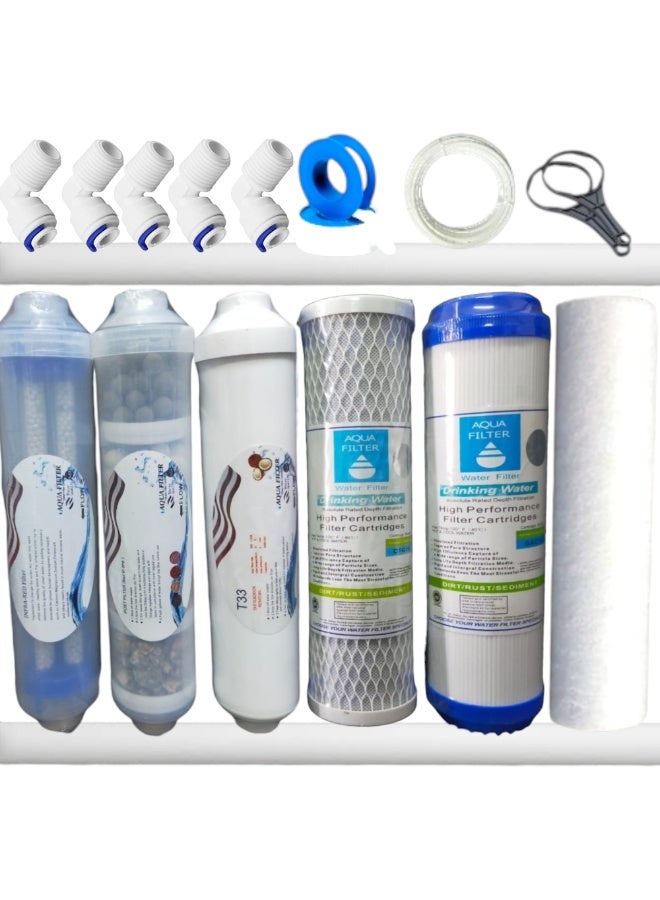 عرض التوفير الجبار: شمعات فلتر مياه 6 مراحل (بدون ممبرين) + طقم هدايا التركيب المتكامل