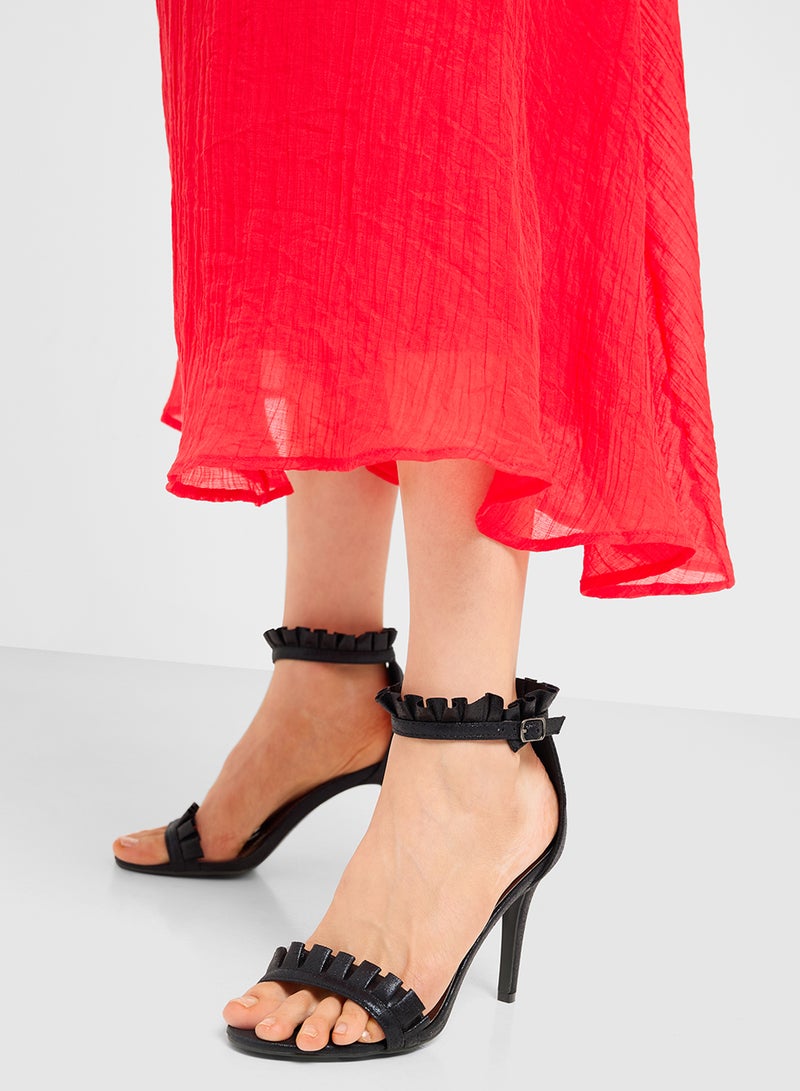 Anne Michelle Stiletto Heel With Frill Detail  - Image 5