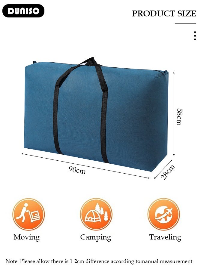 DUNISO Extra Large Storage Bag for Moving 150L Organizer Bags,Heavy Duty Oxford Water-Resistant Storage Bag Organizer,Foldable Storage Totes for Clothes, Camping, Travel, Space-Saving Organizer, Duffle Bags for Moving Boxes  - Image 2