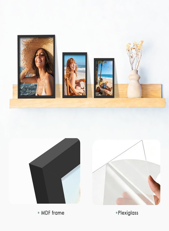 DUENPY 15 Pack Picture Frames Collage Wall Decor, Black Frame Set with 3pcs 8x10, 6pcs 5x7, 6pcs 4x6 for Gallery Display, Wall Mounting & Tabletop, Bulk Photo Frames for Living Room Decor - Image 5