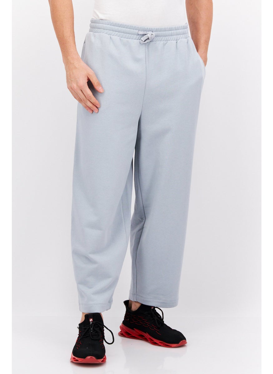 NAH/ Studio - Men Regular Fit Plain Sweatpants, Steel Blue - Image 1