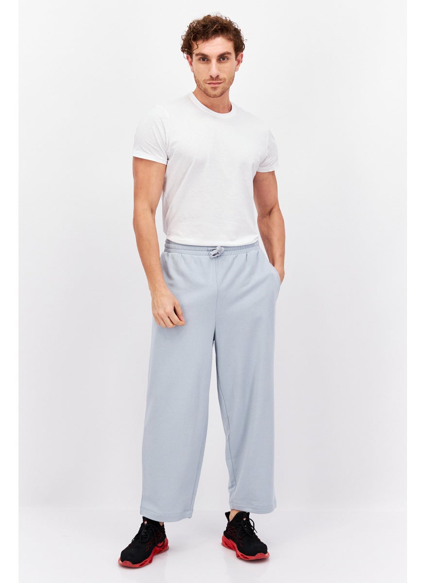 NAH/ Studio - Men Regular Fit Plain Sweatpants, Steel Blue - Image 1