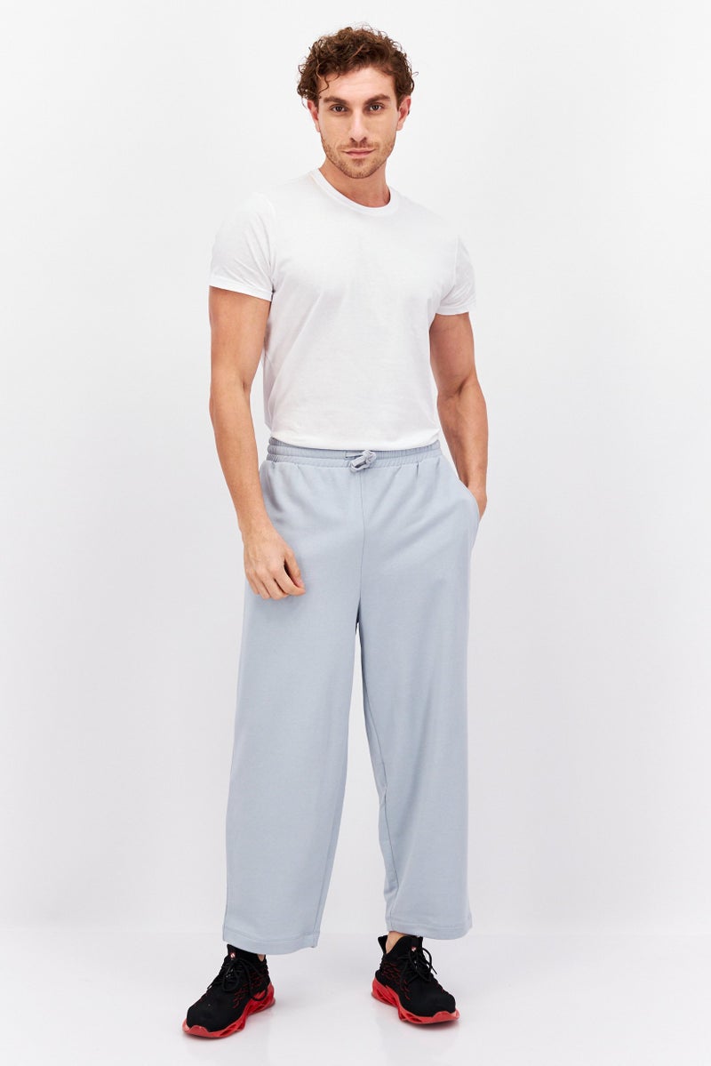 NAH/ Studio Men Regular Fit Plain Sweatpants, Steel Blue - Image 2
