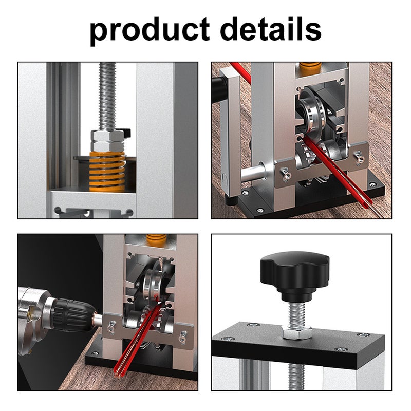 Portable Household Wire Stripper Manual Wire Stripping Tool 1-25mm Cable Electric Peeling Machine with Hand Crank Support Use with Hand Electric Drill - Image 2