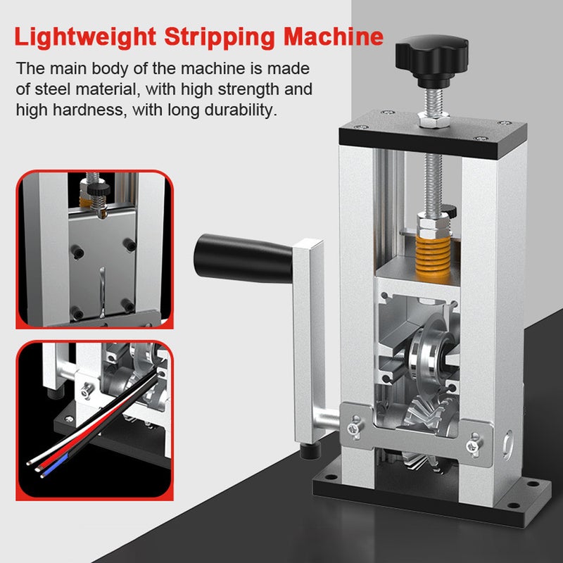 Portable Household Wire Stripper Manual Wire Stripping Tool 1-25mm Cable Electric Peeling Machine with Hand Crank Support Use with Hand Electric Drill - Image 5
