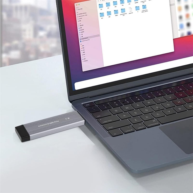 محول حاوية SSD M.2 NVMe PCIe، USB 3.2 نوع C إلى M.2 NVMe/SATA، سرعة نقل 10Gbps، هيكل من سبائك الألمنيوم، يدعم مفاتيح M، B، B+M، SSD سعة 2TB 2230/2242/2260/2280 - Image 2