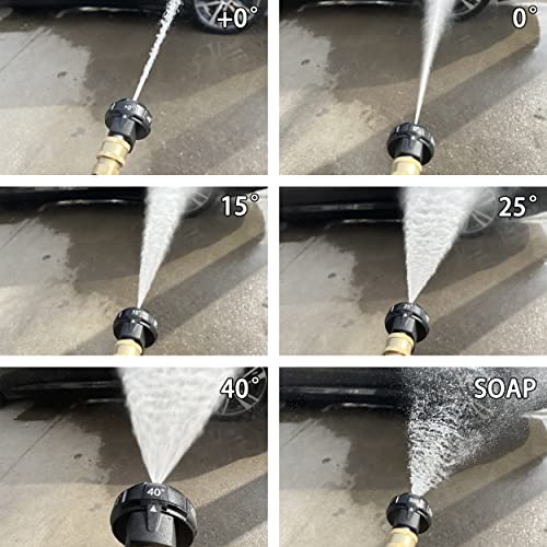 JOEJET Pressure Washer Nozzle Tips, 6-in-1 Quick Changeover, Adjustable Pressure Washer Nozzle with 1/4 Inch Quick Connect, 4000 PSI - Image 3