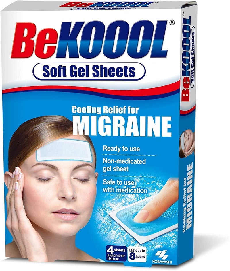 BeKoool Be Koool Cooling Relief For Migraine Soft Gel Sheets 4 Each (Pack of 12) - Image 1