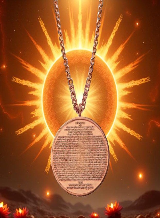 Pray Everyday Hanuman Chalisa Copper Pendant – Spiritual Locket with Full Chalisa Inside, Divine Talisman for Men - Image 2
