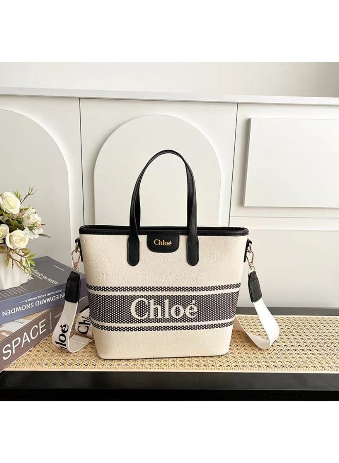 Chloe Woody Medium Women Tote Bag Women Shoulder Bag, Women Hand Bag, Women's Travel Bag, Women's Shopping Bag, White