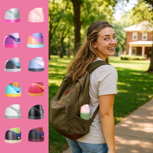 ALTLAU Replacement Lid for Owala, Compatible with Owala Cup 16oz 24oz 32oz 40oz, One Button Water Bottle Top Replacement Lid, Leakproof, BPA-Free Cap Replacement (Pink) - Image 2