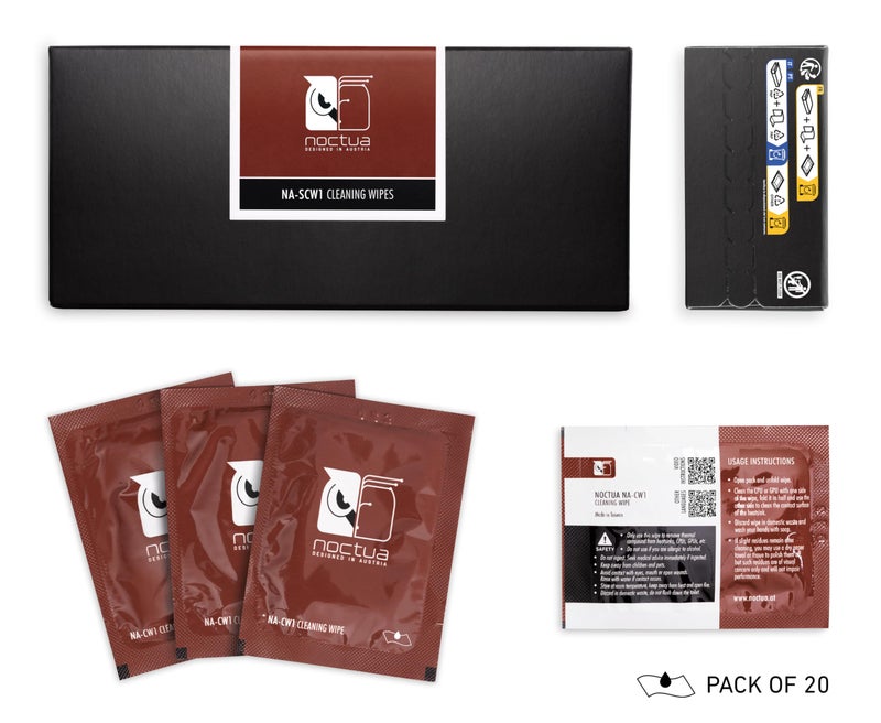 Noctua NA-SCW1, Cleaning Wipes for Thermal Paste (20 pieces) - Image 2