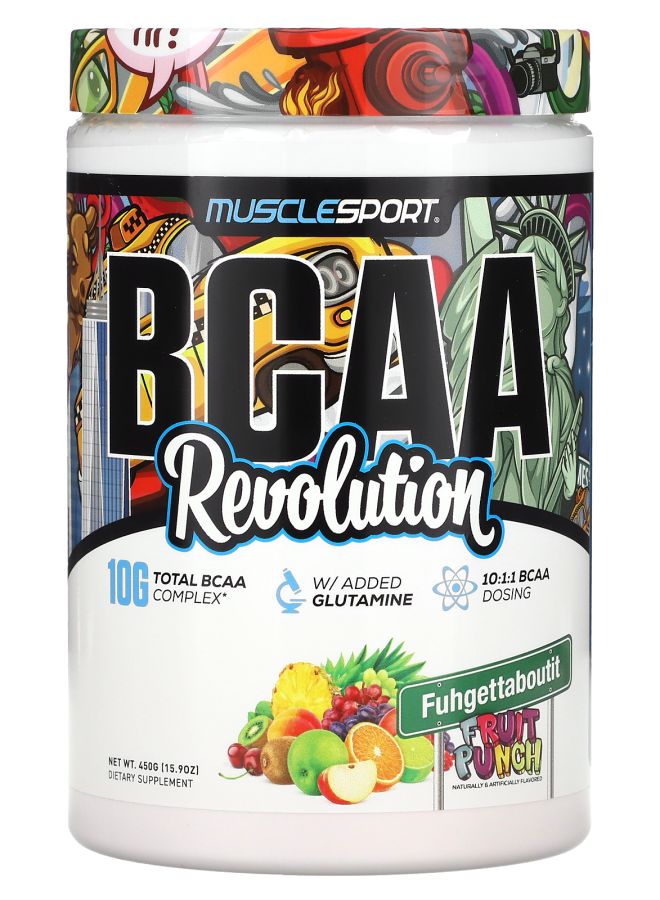 MUSCLESPORT BCAA Revolution Fruit Punch 15.9 oz (450 g)