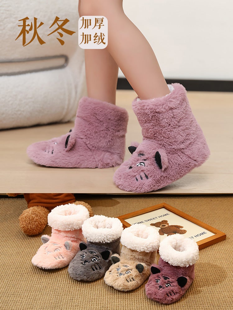 Children'S Floor Socks Baby Indoor Home Toddler Socks Fleece-Lined Thickened Baby Non-Slip Shoes Socks Shoes Cotton Shoes - Image 2