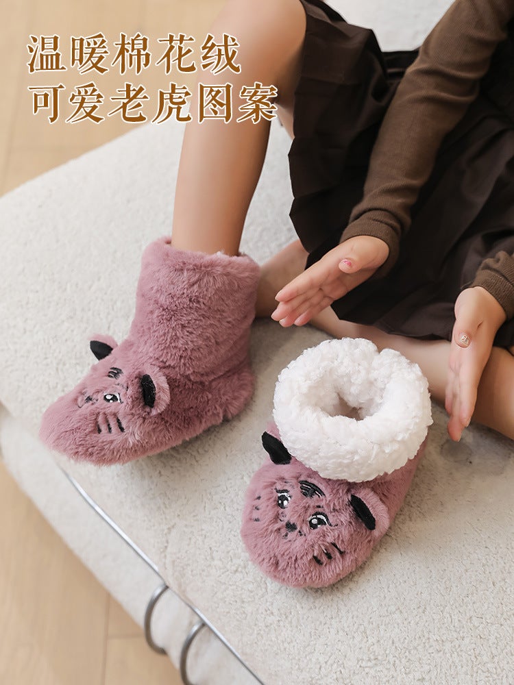 Children'S Floor Socks Baby Indoor Home Toddler Socks Fleece-Lined Thickened Baby Non-Slip Shoes Socks Shoes Cotton Shoes - Image 4