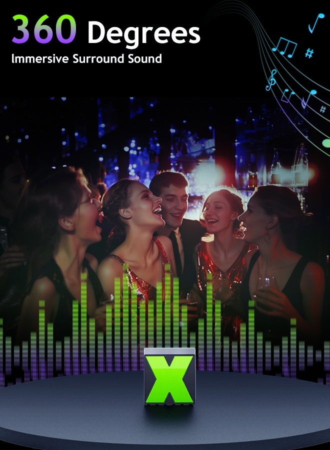 Litus Speaker bluetooth portable, 2 Pcs mini Bluetooth 5.3 quran speaker with fashion look for Home, Outdoors, Travel,  (Green + Purple) - Image 3