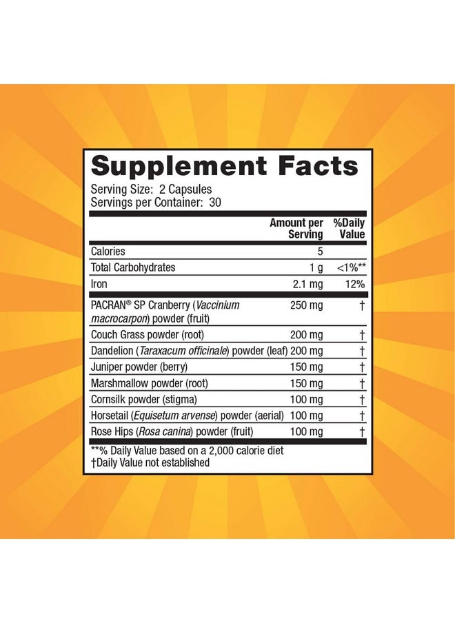 Nature's Secret - Nature's Secret Urinary Flush & Support with Cranberry Promotes Healthy Bladder & Urinary Tract - 8 Botanical Concentrate Blends to Flush & Soothe - Healthy Elimination & Detoxification - 60 Capsules - Image 1