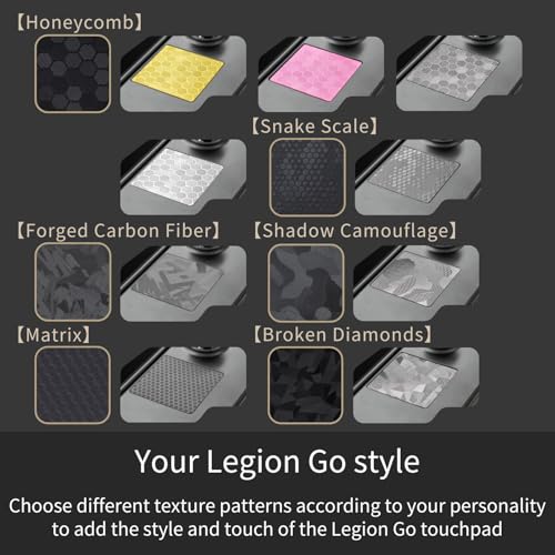 Luck&Link Touchpad Protector for Legion Go, Touch Pads Protective Skin Texture Sticker for Legion Go Touch Trackpads, High end Textured Skin (Forged Carbon Fiber - Black, Legion Go) - Image 3