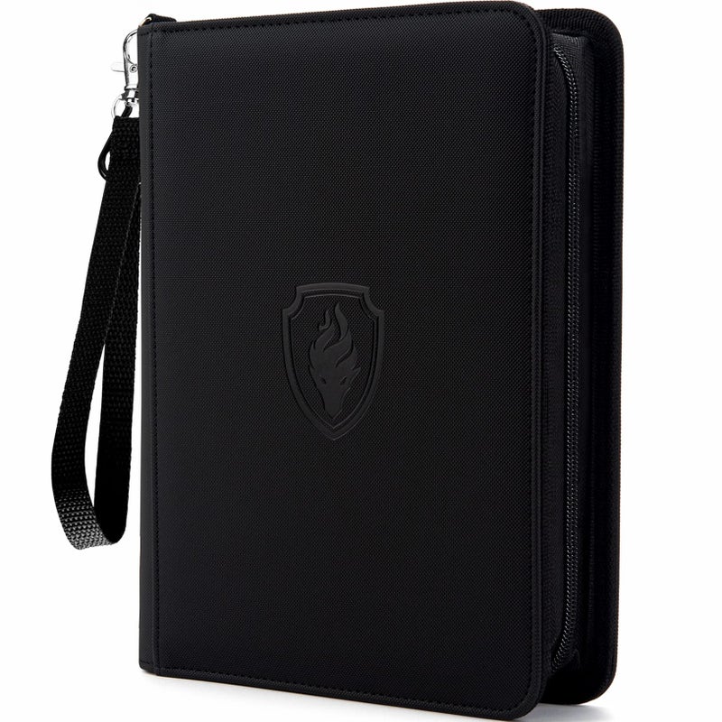 Fabmaker Premium 4 Pocket Zip Card Binder Trading Card Binder for 320 Cards Portable PU Card Collection Binder Collector Card Album Folder for Game Sports Cards Black - Image 2