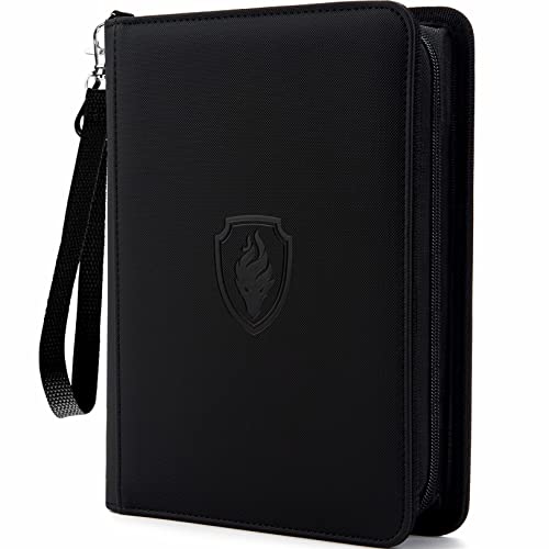 Fabmaker Premium 4 Pocket Zip Card Binder Trading Card Binder for 320 Cards Portable PU Card Collection Binder Collector Card Album Folder for Game Sports Cards Black - Image 1