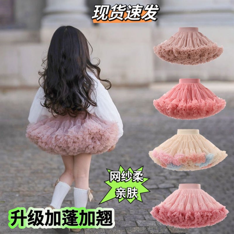 Style Gabon Girls Tutu Skirt Second Generation Convex Half-Length Gauze Skirt Baby One-Year-Old Dress Princess Skirt Sweet - Image 2