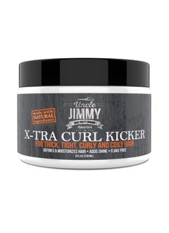 أونكل جيمي مستحضر Uncle Jimmy X-TRA Curl-Kicker للشعر الكثيف والمجعد والمموج والمشدود والمجعد والمتعرج 8 أونصة (V072)  - Image 1