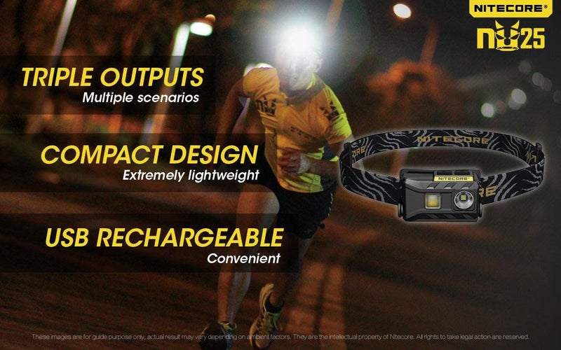 NITECORE 2017 Version First Generation NU25 360 LM Rechargeable Headlamp, Yellow - Image 2