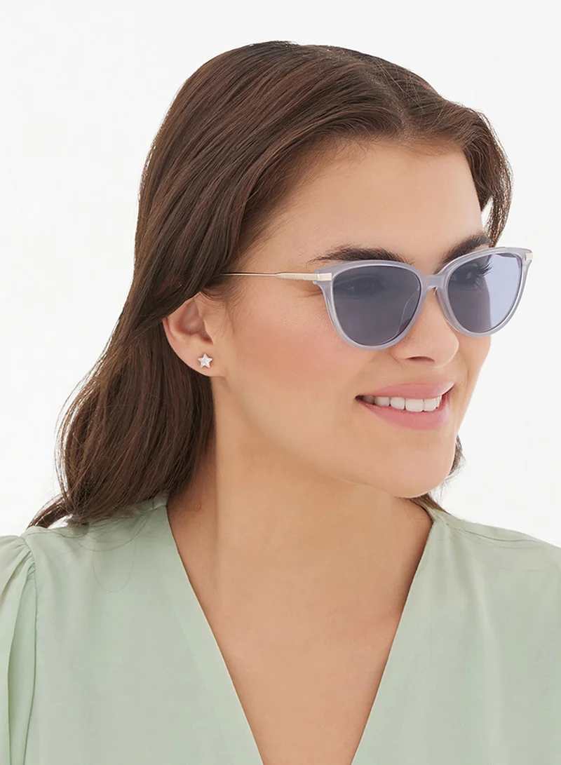 30 سندايز نظارات شمسية نسائية Lily عين القطة بحماية UV400 (أزرق)