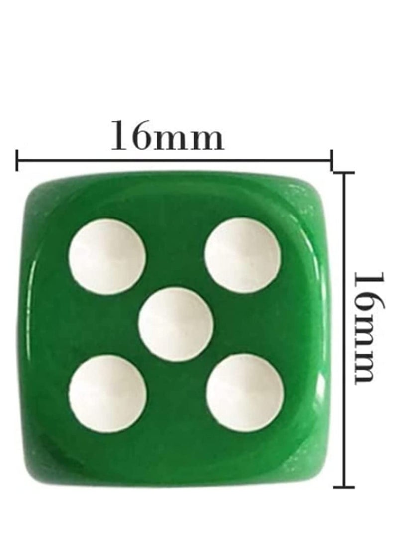 SOLARAE 6 Sided Dice Set 16mm Acrylic Dice 7 Color for Playing Games Dice Games, Math Games, Party Favors, Toy Gifts or Teaching Kids Math Board Games, Activity, Party Favors 70 Pieces - Image 5