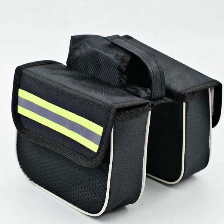 Generic Mountain bike bag extra large front bag upper tube bag saddle bag hard shell bag cycling bag double side bag bicycle bag Black 