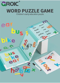 GROIC Magnetic Spelling Words Game Book - Matching Alphabet Letters Toy for Preschool, Kindergarten, Boys, Girls Educational Learning to Read Spell Write and Erase for 3 4 5 Years Old  - Image 2