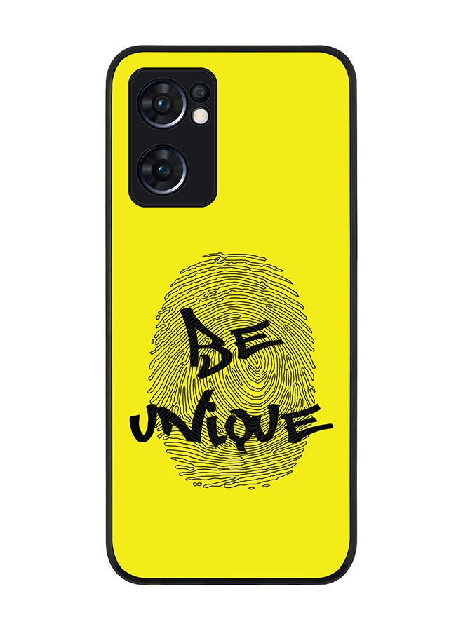 Stylizedd Rugged Black edge case for Oppo Reno7 5G  Slim fit Soft Case Flexible Rubber Edges Anti Drop TPU Gel Thin Cover - Be Unique - Image 1