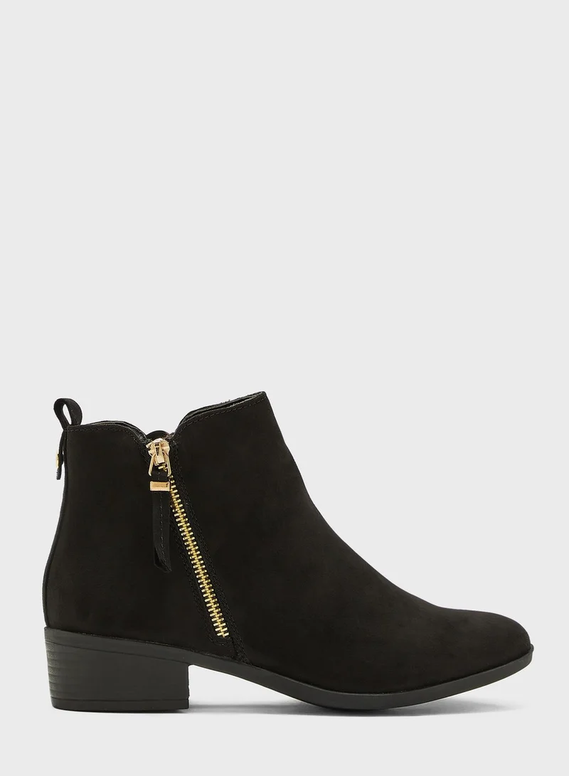 DOROTHY PERKINS Macro Zip Detail Ankle Boot