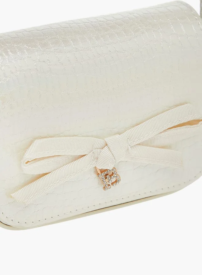 فلورا بيلا من شو إكسبرس Girls Embellished Crossbody Bag With Adjustable Strap And Magnetic Closure