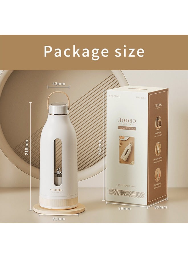 Personal Blender for Smoothies, 4-Blade Portable Blender, USB Rechargeable with handle, 400ml Large Capacity, Portable Juicer Cup for Sports, Travel, Home, Gym