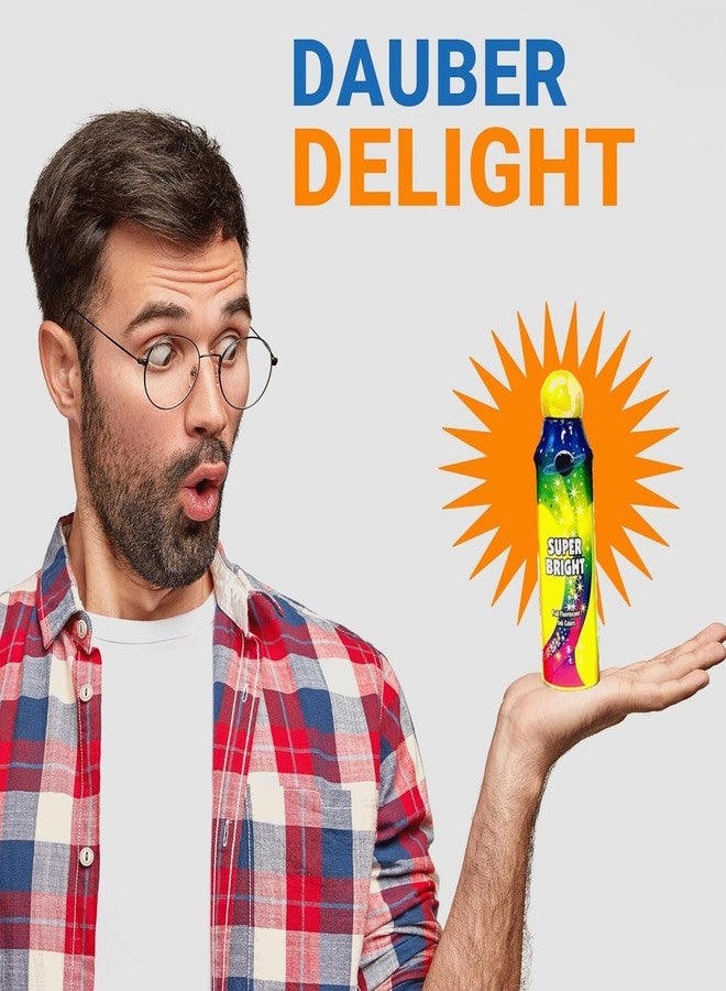 Dab-O-Ink Super Bright - 3 oz. Fluorescent Bingo Daubers, Multi-Color Rainbow Set, 9 Pack - Image 2