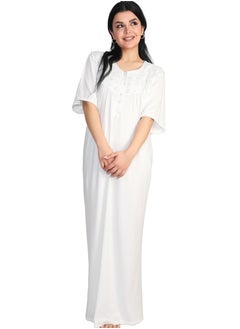 Women's long half-sleeve nightgown for a distinctive look, comfort and moisture all the time - pzsku/Z49B40DF0C6386B7FE86BZ/45/1741174370/cb92162a-c0ae-4c9c-ac62-4dc48211a1d7